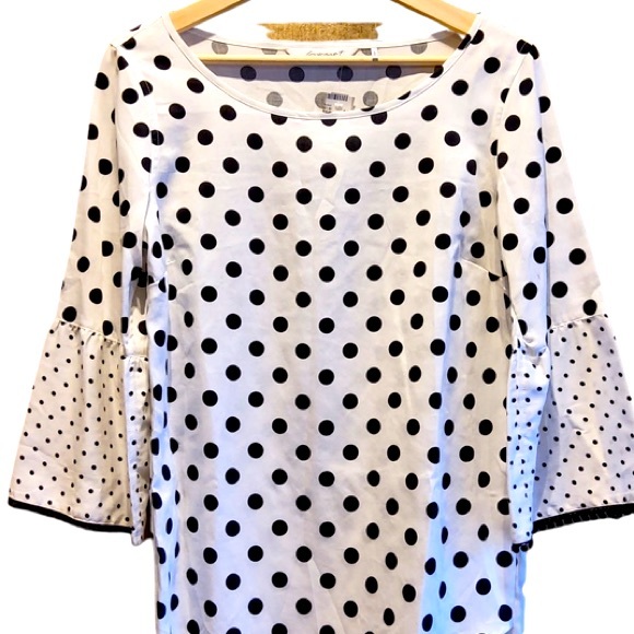 Foxcroft Polka Dot Blouse - Size 12 - Picture 1 of 5